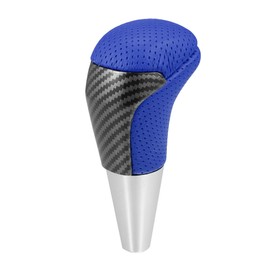 Partuto Gear Shift Knob - Car Inner Gear Shifter Knob - for Toyota Tundra 2007-2021 Faux Leather Plastic Blue - 1 Pc