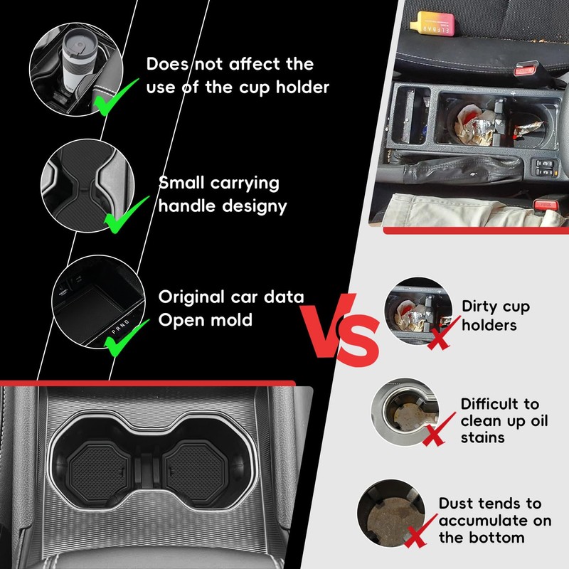 Auovo Center Console Mats Compatible with Grand Cherokee L Accessories