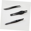 Ipetboom 1Set Stainless Steel Eyebrow Tweezers Mini Eyebrow Clips for