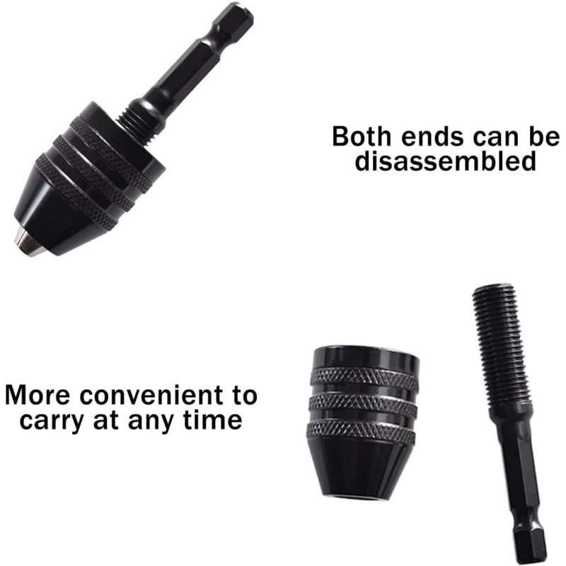 Suytvenxau 2 Pieces Drill Chuck Adapter - 1/4 Inch Hex