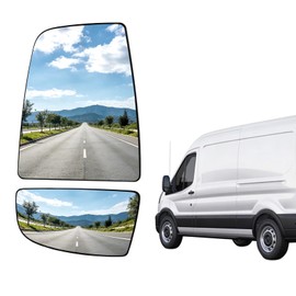 Aritoxy Passenger Right Side Lower Mirror Glass for Ford Transit 150 250 350 HD 2015-2023 MK8,Right Convex Mirror Glass Replacement with Backing Plate, Replace BK3Z17K707B