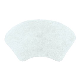 Allure Curved Bath Mat 48 x 80cm – 100% Cotton Shower Mat, Supersoft, Absorbent, Washable (White)