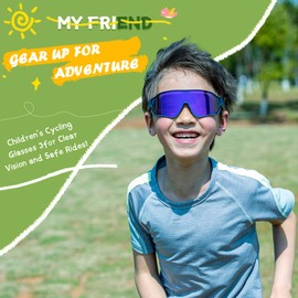ROCKBROS Kids Sunglasses Photochromic Sports Sunglasses For Boys Girls Youth MTB Biking Sunglasses for Kids Ages 8 to 14