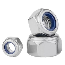 WZHUIDA Pack of 50 Hex Nuts M3, Locking Nuts DIN985 Stainless Steel Standard A2 V2A M3 Nut, Hexagonal Stainless Steel Nut Stop Nuts Lock Nuts, Self-Locking Nuts Stop Nut