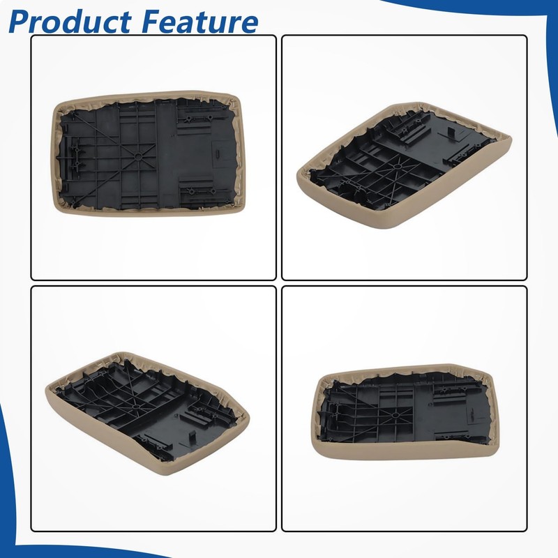 WFLNHB Beige Tan Center Console Lid Armrest Cover Replacement for