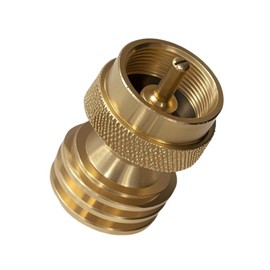 BEEDEFUL Solid Brass Propane Tank, Steak Saver 20lb to 1lb Propane Tank Adapter