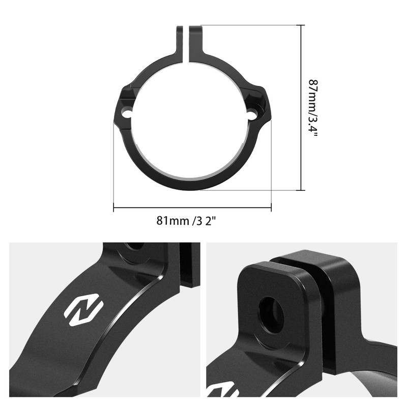 NICECNC Black Escape Flange Guard Protector Compatible with GasGas EX