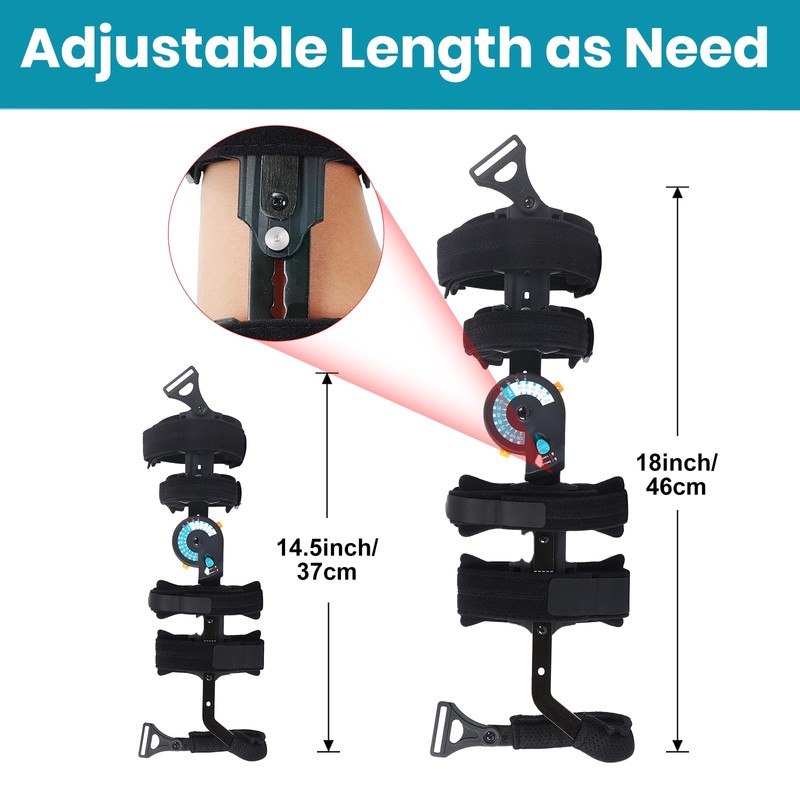 JorWystia Hinged ROM Elbow Brace, Adjustable Post Op Stabilizer Splint