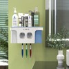 Toothbrush Holders for Bathroom Organizer, 2 Cups Automatic Toothpaste Dispenser