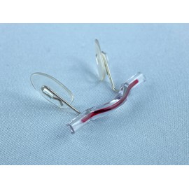 Switch It! Original Universal Nose Bridges & Comfort Pads for Switch It! Glasses - Perfect Fit, Skin-friendly, Durable, Bordeaux red with stripes 2078a