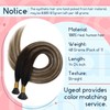 Ugeat I Tip Hair Extensions Real Human Hair Natural Black