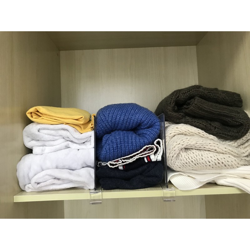 2PCS Multifunction Acrylic Shelf Dividers,Closets Shelf and Closet Separator for