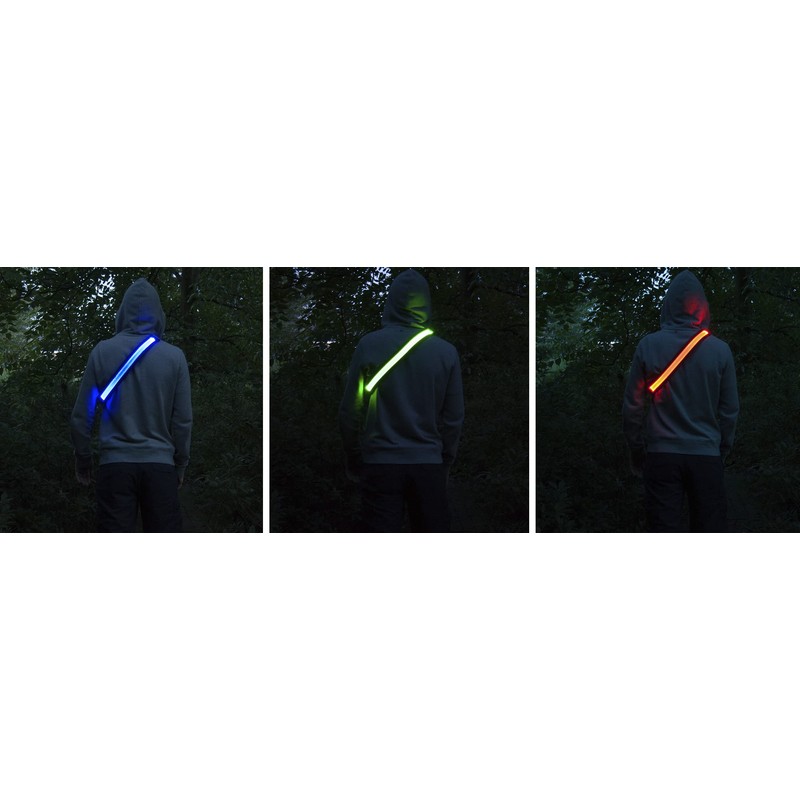 Illumiseen LED Reflective Belt Sash | High Visibility LED Lights