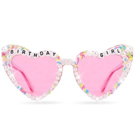 Tihebax Birthday Glasses for Girls Women, Birthday Girl Glasses Birthday Sunglasses for Women Girls Happy Birthday Glasses Birthday Accessories for Women for Birthday Party Outfit