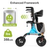Rollator Walkers for Seniors with Seat, Foldable Walkers for Seniors,