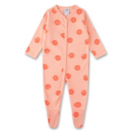 Sanetta Girls Jumpsuit Orange | Practical and Comfortable Organic Cotton Romper for Girls Baby Jumpsuit, orange, 56