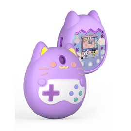 CELARKINVIE Case for Tamagotchi Pix Virtual Pet Game Machine, Protective Cover for Tamagotchi Pix Sleeve Protector Skin with Hand Strap (Purple)