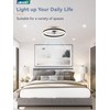 LEDIARY Low Profile Ceiling Fans with Lights, Flush Mount Modern