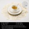 Gold Placemats Set of 6 Metallic Round Placemats Vinyl Table