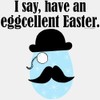 CafePress Eggcellent Easter Small Die Cut Sticker, 3"x4" Matte Finish