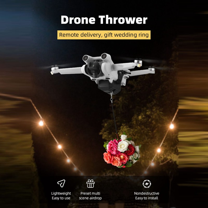 RC Drone Thrower Dropper Lightweight USB Charging 2.4G Drone Airdrop