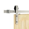 JUBEST 6.6FT Brushed Nickel Sliding Barn Door Hardware Kit Smoothly