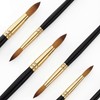 SULIKJHUI 12 Pcs Round Watercolor Brushes, Artist Watercolor Paint Brushes