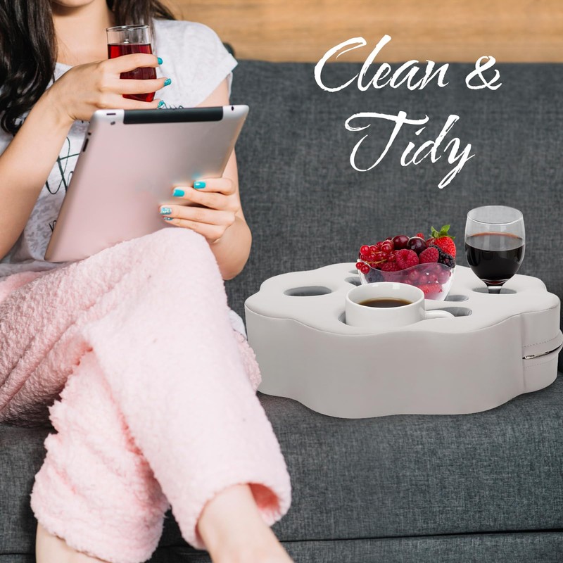 IGOHEALS Couch Cup Holder Pillow - Couch Drink Holder Sofa