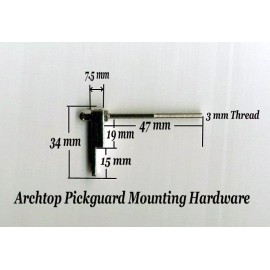 WD Music Pickguard Nickel Mount Bracket Hardware fits Epiphone Gibson Archtop Project NEW