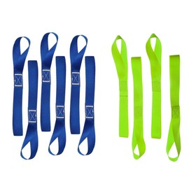 FENQURO Pack of 8 Double Loops Lashing Loops Tie Down Straps Woven Nylon Strap, 800 kg Working Load, 25 x 400 mm Belt Loops for Motorcycle, ATV, UTV, Bike, Camping, Climbing, Suspension