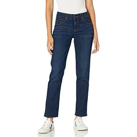 Democracy Women's Petite Ab Solution Straight Leg Jean, Indigo, 6P