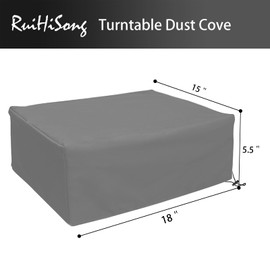 Turntable Dust Cover,Record Player Turntable Cover,Suitable for Most Models of Record Player Turntables(Gray)