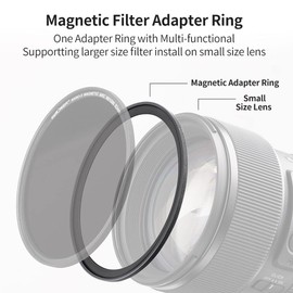 K&F Concept Step Up Ring Magnetic Filter Adapter Ring 77mm-82mm (Only Compatible with K&F Concept Magnetic Filters)