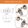 Probrico Satin Nickel Entry Door Knob and Double Cylinder Deadbolt