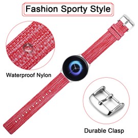 TStrap Nylon Watch Strap Quick Release 20 mm – NATO Style Bracelet Men's Watch Strap – G10 Military Ballistic Nylon Watch Strap Replacement Strap for Watch and Smartwatch – Black Grey Green, red