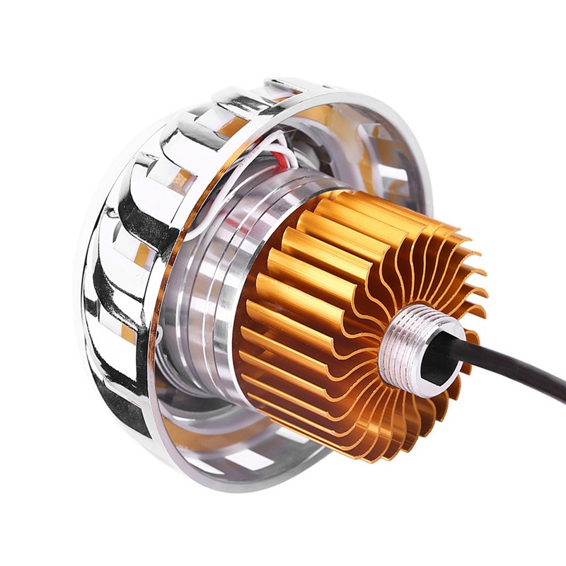 Motorcycle LED Headlight Projector Lens Dual Angel Devil Eye Head