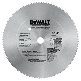 DEWALT Circular Saw Blade, 7 1/4 Inch, 140 Tooth, Wood Cutting (DW3326)