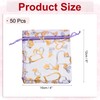 MECCANIXITY Organza Bag 4" x 5", Sheer Heart Mesh Bags