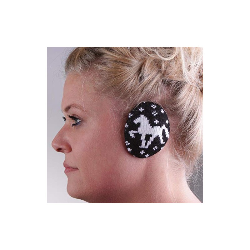 Earbags Leather Ear Muffs, Ear Flaps, Ear Warmers, blue, s