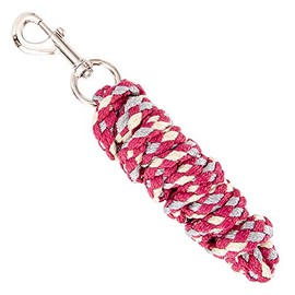 Merauno® Lead Rope for Horses - Tie Rope in Various Stylish Designs, Lead Rope, Pony, Donkey, Goat Long Knit with Carabiner Hook, Black, Blue, Rose Gold