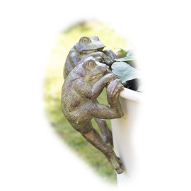 Darthome Set Of 2 Frog Pot Hangers 7x14x6cm Resin Green Realistic Animal Planter Decoration Pair