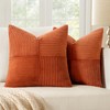 MIULEE Set of 2 Cushion Cover 40x40cm Rust Red Pillow