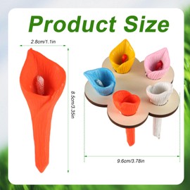 NQEUEPN Bee Drinking Cups for Garden, 5 Colors Bee Cups for Thirsty Pollinators Colorful Mini Bee Watering Station for Outdoor Courtyard Decorations (Flower B)