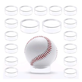 Baseball Acrylic Ball Stand Round Clear Plant Base Clear Display Golf Ball Marble Stone Egg Display Stand Pack of 20 W4396