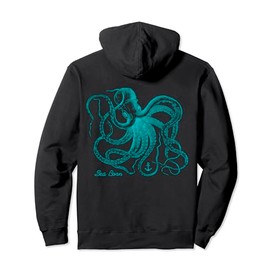 Vintage Octopus Cool Marine Biologist Ocean Sea Life Gift #2 Pullover Hoodie
