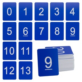 Blue Plastic Rectangular Number Plates 0-50