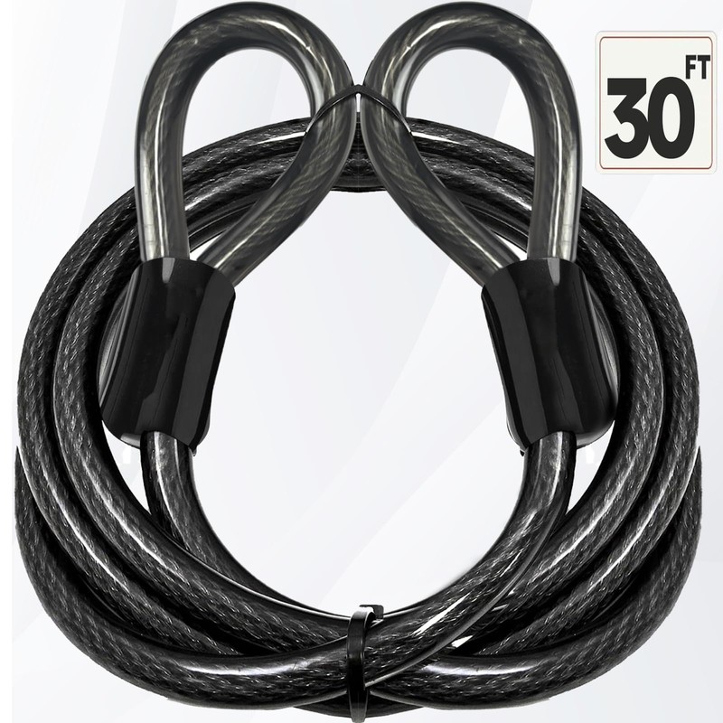 EEBBL Heavy Duty Security Cable, Commercial Grade, Galvanized Braided Steel,