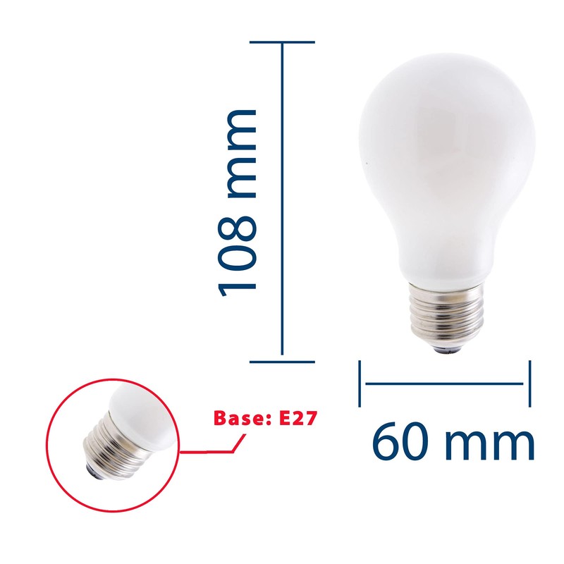 Velamp Opal LED Bulb Standard A60 7W 806lm E27 Base