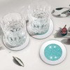Jetec Crushed Diamond Decor Glass Coaster Coasters Set of 6