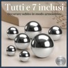 MIJOMA Set di 7 palline decorative da giardino in acciaio